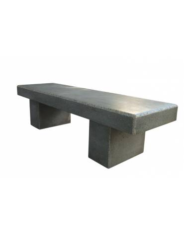 PANCHINA LINEARE PER ARREDO URBANO IN CEMENTO CALCESTRUZZO COLORE GRIGIO TRAVERTINO - CM 180x60x45h - Conforme ai CAM