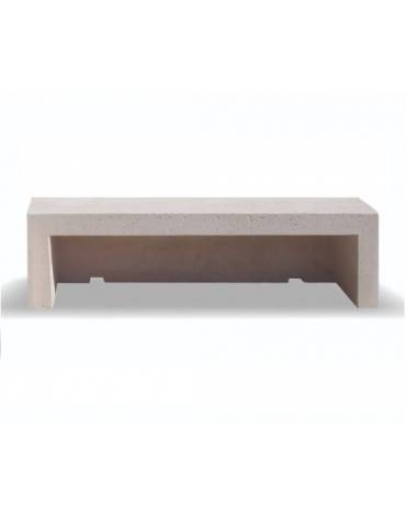 PANCHINA LINEARE PER ARREDO URBANO IN CEMENTO CALCESTRUZZO COLORE BIANCO SABBIATO - CM 180x50x50h - Conforme ai CAM
