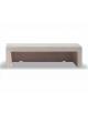 PANCHINA LINEARE PER ARREDO URBANO IN CEMENTO CALCESTRUZZO COLORE BIANCO SABBIATO - CM 200x50x50h