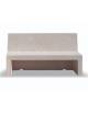 PANCHINA CON SCHIENALE PER ARREDO URBANO IN CEMENTO CALCESTRUZZO COLORE BIANCO SABBIATO - CM 180x50x100h - Conforme ai CAM