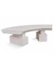 PANCHINA CLASSICA CURVA IN GRANIGLIA DI MARMO SABBIATO PER ARREDO URBANO - COLORE A SCELTA - CM 170X60X45H