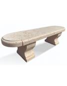 PANCHINA CLASSICA IN CEMENTO CALCESTRUZZO PER ARREDO URBANO - COLORE BIANCO TRAVERTINO - CM 180x47x50H - Conforme ai CAM