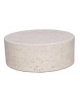 PANCHINA TONDA CIRCOLARE MONOBLOCCO IN CALCESTRUZZO CEMENTO COLORE BIANCO SABBIATO - cm Ø109x47h - Conforme ai CAM