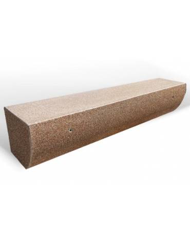 PANCHINA MONOBLOCCO IN GRANIGLIA DI MARMO LEVIGATO E ANTIDEGRADO PER ARREDO URBANO - COLORE A SCELTA - CM 200X41X40H