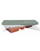 Panchina a gradini in cemento calcestruzzo per arredo urbano - colore Grigio pietra - cm 200x157x43h - Conforme ai CAM
