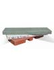 Panchina a gradini in cemento calcestruzzo per arredo urbano - colore Bianco travertino - cm 200x115x43h