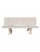 PANCHINA CON SCHIENALE IN CEMENTO CALCESTRUZZO PER ARREDO URBANO - COLORE GRIGIO SABBIATO - CM 170X56X68H