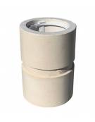 Cestone portarifiuti gettacarte in cemento colore Grigio sabbiato - con anello reggisacco - cm Ø50x70h - Conforme ai CAM