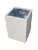 CESTONE GETTACARTE MONOBLOCCO QUADRATO IN GRANIGLIA DI MARMO LEVIGATO E ANTIDEGRADO - COLORE A SCELTA - CM 60x60x70H - CAM