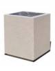 CESTONE GETTACARTE MONOBLOCCO QUADRATO IN CALCESTRUZZO COLORE GRIGIO TRAVERTINO - CM 50X50X70h - Conforme ai CAM