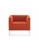DIVANO A 1 POSTO RIVESTITO IN TESSUTO O ECOPELLE, IGNIFUGO CLASSE 1IM - COLORI A SCELTA - cm 76x73x72H