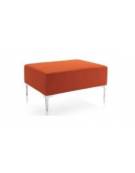 POUF QUADRATO RIVESTITO IN TESSUTO O ECOPELLE, IGNIFUGO CLASSE 1IM - cm 70x70x40H