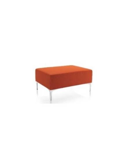 POUF QUADRATO RIVESTITO IN TESSUTO O ECOPELLE, IGNIFUGO CLASSE 1IM - cm 70x70x40H