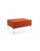 POUF QUADRATO RIVESTITO IN TESSUTO O ECOPELLE, IGNIFUGO CLASSE 1IM - COLORI A SCELTA - cm 100x100x40H