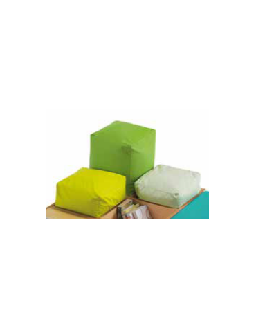 POUF H.30 IN ECOPELLE IGNIFUGA CLASSE 1IM- cm 29x29x30H