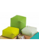 POUF H.40 IN ECOPELLE IGNIFUGA CLASSE 1IM - COLORI A SCELTA - cm 29x29x40H