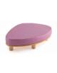 POUF STONE MINI IN LEGNO MULTISTRATO DI BETULLA E CUSCINO IN SIMILPELLE IGNIFUGA 1IM - COLORI A SCELTA - cm 79x58x41H
