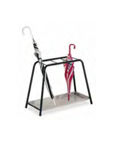 PORTAOMBRELLI IN METALLO CON VASCHETTA PER 25 POSTI - cm 97x28x49H