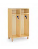 ARMADIO SPOGLIATOIO 4 POSTI CON 2 SCOMPARTI A GIORNO STRUTTURA NOBILITATO BETULLA - cm 70x41x114H