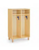 ARMADIO SPOGLIATOIO 4 POSTI CON 2 SCOMPARTI A GIORNO STRUTTURA NOBILITATO LARICE - cm 70x41x114H