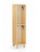 ARMADIO SPOGLIATOIO 4 POSTI (2+2) CON 2 SCOMPARTI SOVRAPPOSTI A GIORNO STRUTTURA NOBILITATO LARICE - cm 36x41x148H