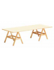 TAVOLO CON STRUTTURA A CAVALLETTO ETA' 3/6 ANNI PIANO IN LEGNO MULTISTRATI DI BETULLA - COLORE MAGNOLIA - cm 180x80x52H