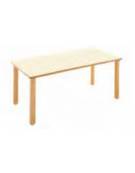 TAVOLO RETTANGOLARE ADULTI CON FASCIA SOTTOPIANO CON PIANO BILAMINATO IN LEGNO DI BETULLA E HPL - COLORE MAGNIOLIA - cm 130x65x7
