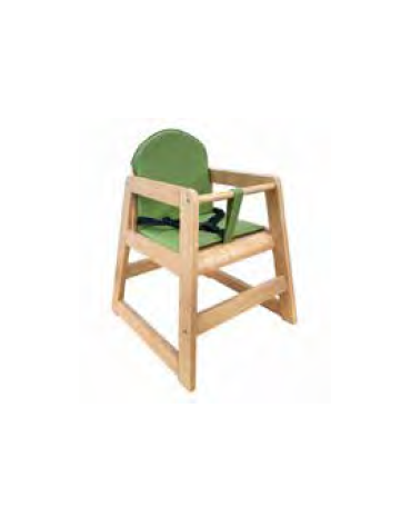 SEGGIOLONE ETA' 0/1 ANNI IMPILABILE IN LEGNO E IMBOTTITURA ECOPELLE IGNIGUGO 1IM COLORI A SCELTA - cm cm 36x32x31/64H