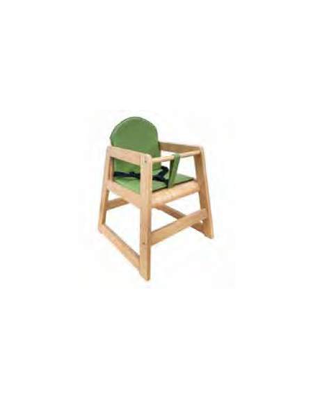 SEGGIOLONE ETA' 0/1 ANNI IMPILABILE IN LEGNO E IMBOTTITURA ECOPELLE IGNIGUGO 1IM COLORI A SCELTA - cm cm 36x32x31/64H