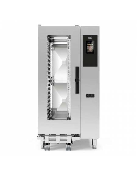 Forno a convezione ventilato professionale elettrico 20 teglie gn GN 1/1 con carrello estraibile - Comandi Touch Screen