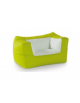 POLTRONCINA SOFT CON BRACCIOLI MORBIDA - RIVESTIMENTO ECOPELLE IGNIFUGO 1IM - COLORI A SCELTA - cm 70x50x22/46H