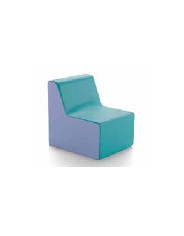 POLTRONCINA ETA' 0/3 ANNI CON RIVESTIMENTO ECOPELLE IGNIFUGO 1IM - COLORI A SCELTA - cm 35x40x20/40H