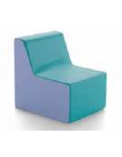 POLTRONCINA ETA' 3/6 ANNI CON RIVESTIMENTO ECOPELLE IGNIFUGO 1IM - COLORI A SCELTA - cm 50x60x32/60H