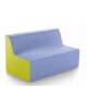 DIVANETTO ETA' 0/3 ANNI CON RIVESTIMENTO ECOPELLE IGNIFUGO 1IM - COLORI A SCELTA - cm 70x40x20/40H