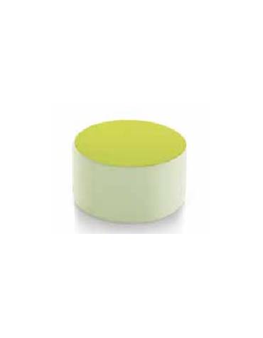 POUF CILINDRICO ETA' 0/3 ANNI CON RIVESTIMENTO ECOPELLE IGNIFUGO 1IM - COLORI A SCELTA - cm Ø 40x20H