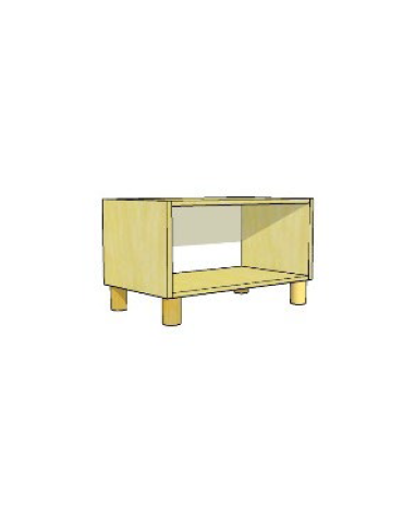 MOBILE CONTENITORE 1 VANO A GIORNO STRUTTURA NOBILITATO BETULLA - cm 70x41x44H