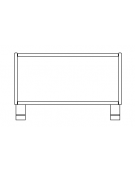 MOBILE CONTENITORE 1 VANO A GIORNO STRUTTURA NOBILITATO BETULLA - cm 70x41x44H