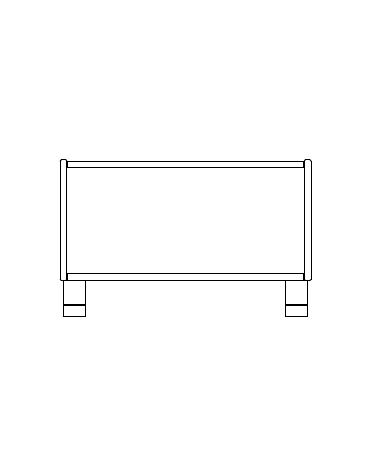 MOBILE CONTENITORE 1 VANO A GIORNO STRUTTURA NOBILITATO BETULLA - cm 70x41x44H