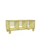 MOBILE CONTENITORE 3 VANI A GIORNO STRUTTURA NOBILITATO BETULLA - cm 104x41x44H