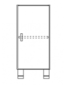 MOBILE CONTENITORE 1 ANTA - COLORE A SCELTA - 2 VANI INTERNI, STRUTTURA NOBILITATO BETULLA O LARICE- cm 36x41x80H