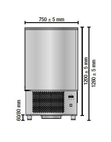 Abbattitore di temperatura N° 10 Teglie - Potenza W 2.100