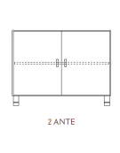 MOBILE CONTENITORE 2 ANTE - COLORE A SCELTA - 2 VANI INTERNI, STRUTTURA NOBILITATO BETULLA O LARICE - cm 104x41x80H