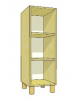 MOBILE CONTENITORE 3 VANI A GIORNO, STRUTTURA NOBILITATO BETULLA O LARICE - cm 36x41x114H