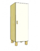MOBILE CONTENITORE 1 ANTA - COLORE A SCELTA - 3 VANI INTERNI, STRUTTURA NOBILITATO BETULLA O LARICE - cm 36x41x114H