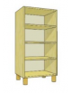 MOBILE CONTENITORE 4 VANI A GIORNO, STRUTTURA NOBILITATO BETULLA O LARICE - cm 53x41x114H