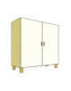 MOBILE CONTENITORE 2 ANTE - COLORE A SCELTA - 2 VANI INTERNI, STRUTTURA NOBILITATO BETULLA O LARICE - cm 104x41x114H