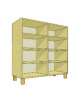 MOBILE CONTENITORE 8 VANI A GIORNO, STRUTTURA NOBILITATO BETULLA O LARICE - cm 104x41x114H