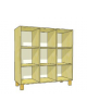 MOBILE CONTENITORE 9 VANI A GIORNO, STRUTTURA NOBILITATO BETULLA O LARICE - cm 104x41x114H