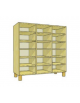 MOBILE CONTENITORE 18 VANI A GIORNO, STRUTTURA NOBILITATO BETULLA O LARICE - cm 104x41x114H