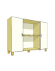 MOBILE CONTENITORE 2 ANTE COLORE A SCELTA + 2 VANI A GIORNO, STRUTTURA NOBILITATO BETULLA O LARICE - cm 138x41x114H